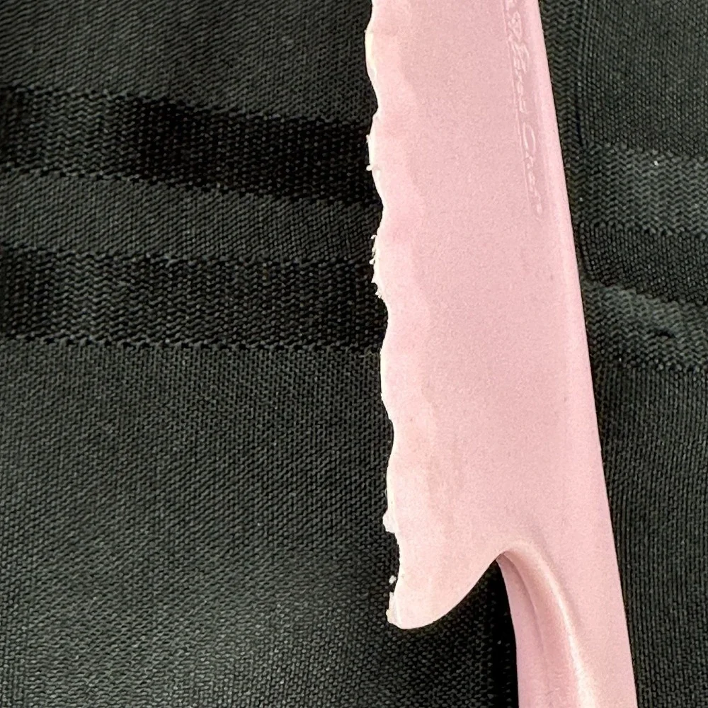 PAMPERED CHEF PINK NYLON KNIFE # 4462 Serrated NoBrown Lettuce Cookware Safe 12